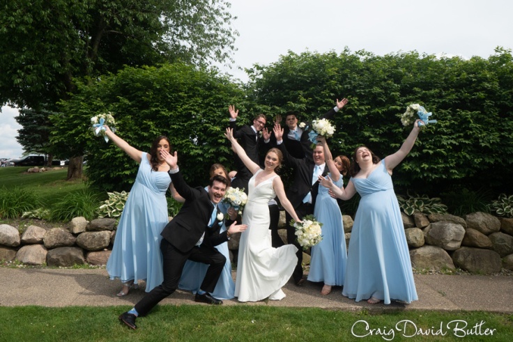 Fun Wedding party photo in Clarkston MI